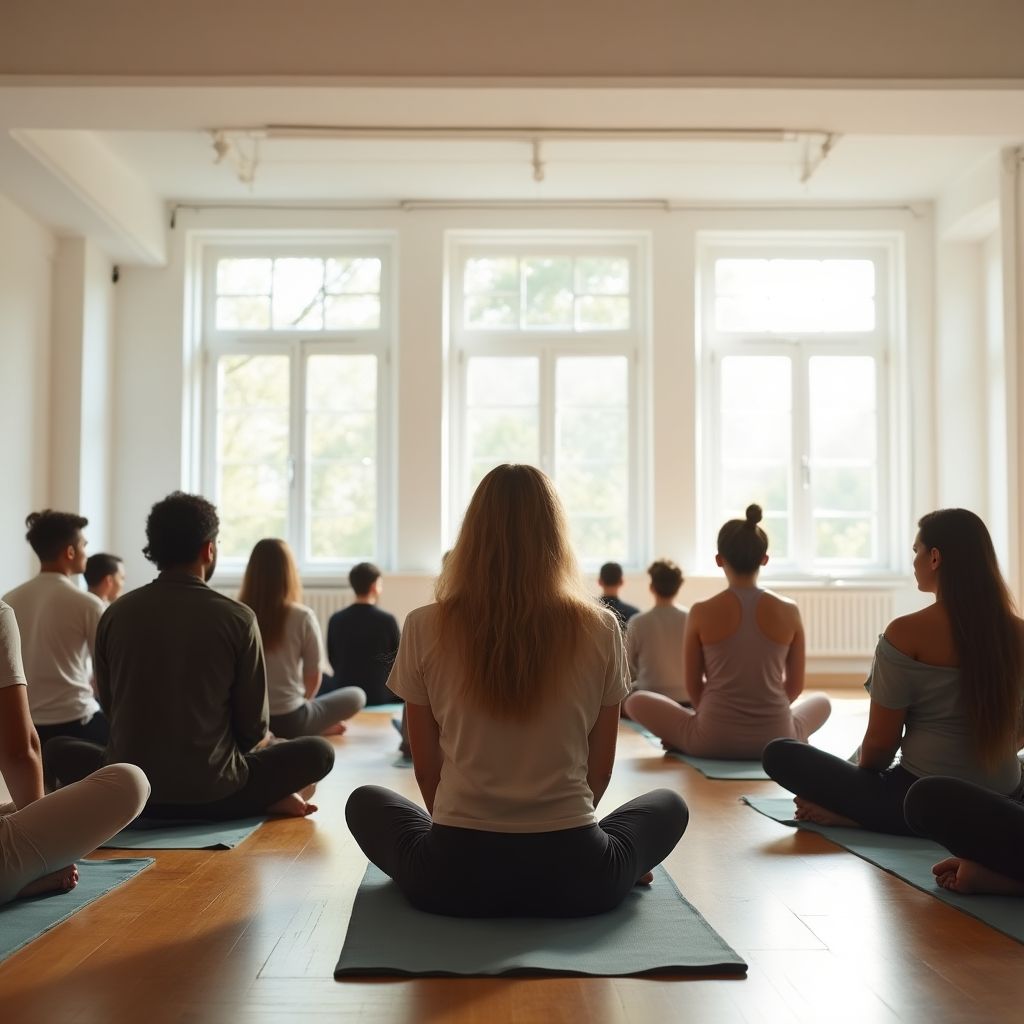 Group meditation session